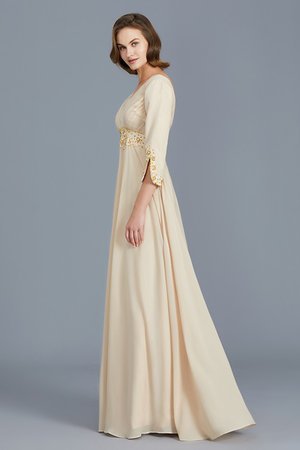 Robe mère de mariée honorable de col en v de lotus longueur au ras du sol de princesse - Photo 6