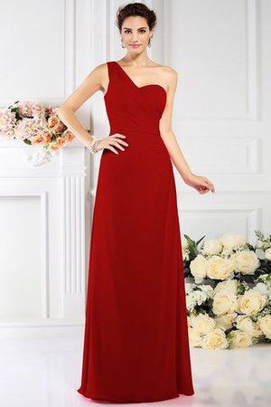 Robe demoiselle d'honneur plissé avec zip en chiffon au drapée a-ligne - Photo 24