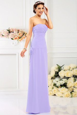 Robe demoiselle d'honneur avec fleurs fermeutre eclair en chiffon de bustier gaine - Photo 19