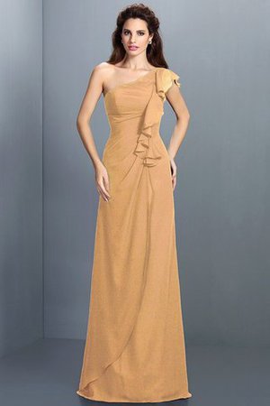 Robe demoiselle d'honneur longue en chiffon gaine avec zip avec sans manches - Photo 12