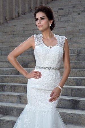 Abito da Sposa Senza Maniche in Pizzo V-Scollo Sirena Vintage - Foto 6