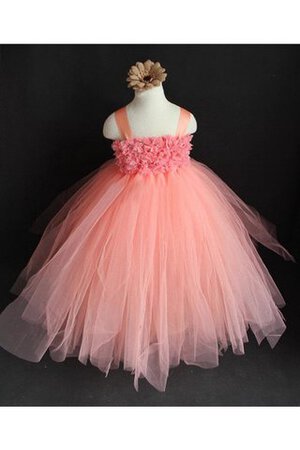 Robe de cortège enfant plissé de mode de bal textile en tulle de lotus avec nœud à boucles - Photo 1