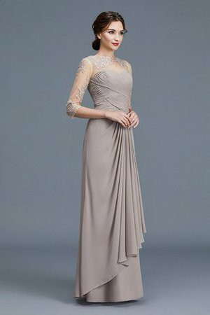 Abito mamma Sposa Naturale con Increspature in Chiffon Principessa A-Line - Foto 6