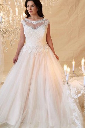 Robe de mariée vintage romantique en dentelle encolure ronde textile en tulle - Photo 1