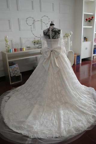 Abito da Sposa Vintage in Taffeta in pizzo lusso con Nastro in Tulle - Foto 2