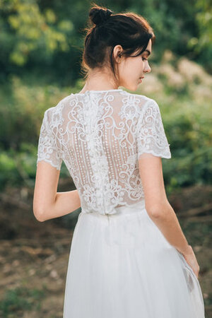 Robe de mariée arrivée au cheville col ras du cou unique vintage romantique - Photo 4