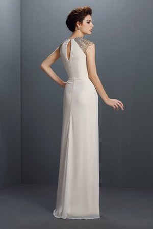 Robe de bal naturel longue au niveau de cou longueur au ras du sol en chiffon - Photo 2