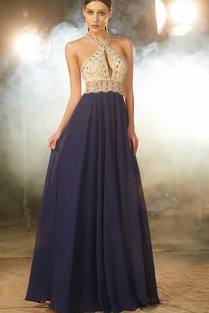 Robe de soirée longue avec perle en chiffon larges bretelles de princesse - Photo 3