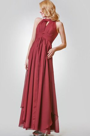 Empire Taille A-Line langes bodenlanges Abendkleid mit Plissierungen - Bild 3