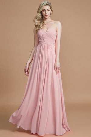 Abito da Damigella Senza Maniche in Chiffon Naturale A-Line Principessa - Foto 26