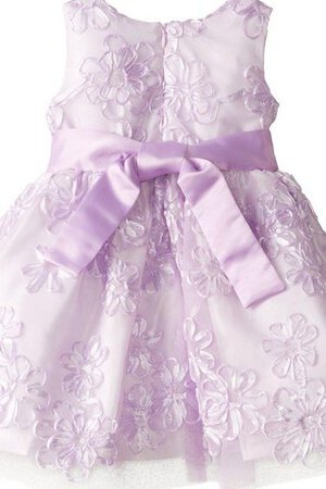 Robe de cortège enfant bref de tour de ceinture empire appliques avec fleurs col u profond - Photo 2