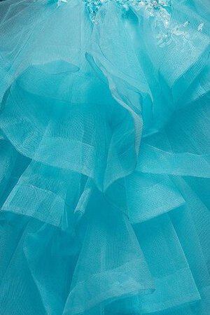 Herz-Ausschnitt Spitze Perlenbesetztes Quinceanera Kleid mit Rücken Schnürung mit Rüschen - Bild 5