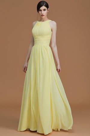 Robe demoiselle d'honneur avec zip a-ligne de princesse en chiffon manche nulle - Photo 14