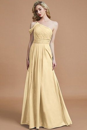 A-Linie Ein Schulterfreies Prinzessin Bodenlanges Brautjungfernkleid aus Chiffon - Bild 8