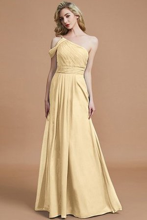 Abito da Damigella Naturale A-Line Principessa in Chiffon Monospalla - Foto 8