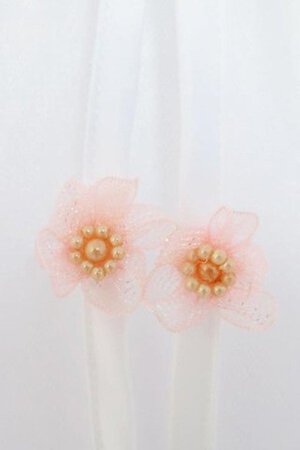 Vestido de Floristas de Corte-A en Tul de Sin mangas de Escote en V de Plisado - Foto 3