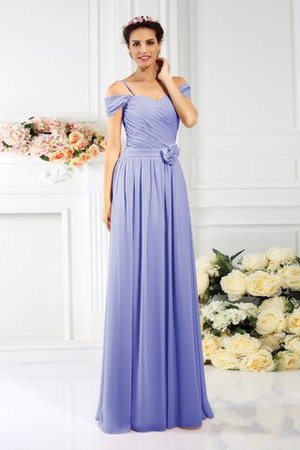 Robe demoiselle d'honneur plissage de princesse manche nulle en chiffon avec zip - Photo 17