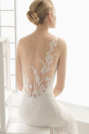 Abito da Sposa con Applique Lungo Senza Vita Tubino Moderno Pudica - Foto 3