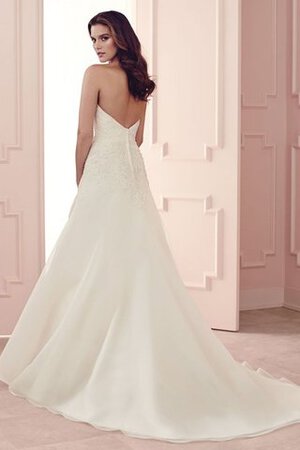 Robe de mariée simple avec sans manches a-ligne de bustier - Photo 2