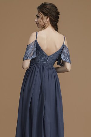 Robe demoiselle d'honneur bretelles spaghetti à la mode a-ligne avec chiffon naturel - Photo 8