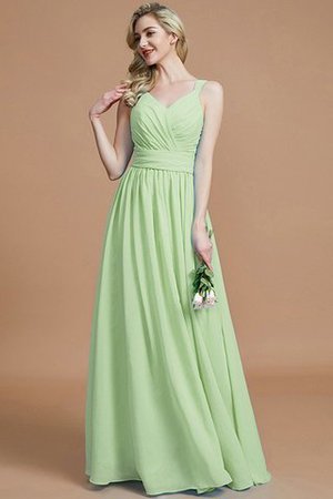 Robe demoiselle d'honneur naturel avec chiffon ligne a v encolure - Photo 32