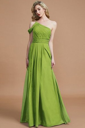 Abito da Damigella Naturale A-Line Principessa in Chiffon Monospalla - Foto 16