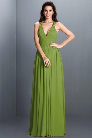 Robe demoiselle d'honneur plissage sexy de princesse avec zip en chiffon - Photo 14