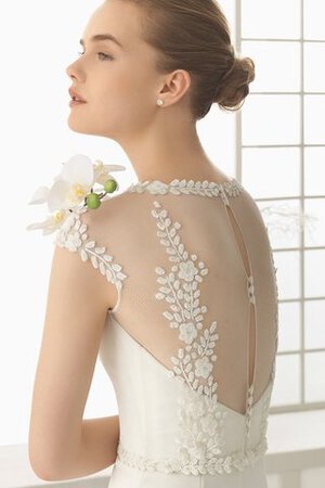 Robe de mariée intemporel derniere tendance en dentelle avec manche courte de traîne courte - Photo 3