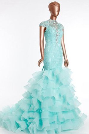 Robe de quinceanera plissage elevé broder de lotus avec manche épeules enveloppants - Photo 3