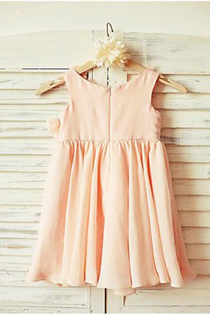 Robe de cortège enfant naturel bandouliere spaghetti de princesse ruché en chiffon - Photo 3