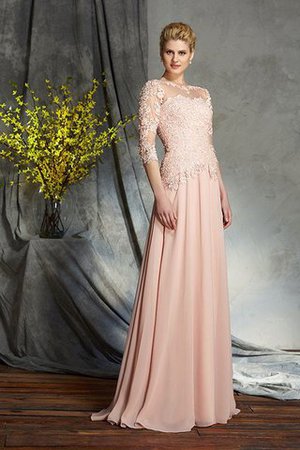 Chiffon Reißverschluss Normale Taille Bodenlanges Anständiges Brautmutterkleid - Bild 5