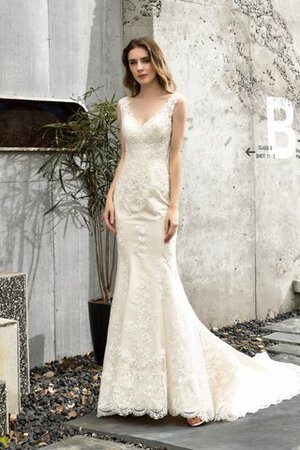 Abito da sposa seducente in pizzo v-scollo all aperto in pizzo alla moda - Foto 1