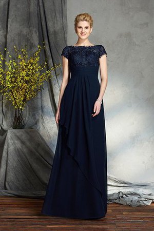 Kurze Ärmeln Reißverschluss Prinzessin A-Linie Chiffon Brautmutterkleid - Bild 4