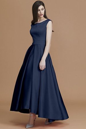 Asymmetrisch Prinzessin Reißverschluss Ärmelloses Satin Brautjungfernkleid - Bild 16