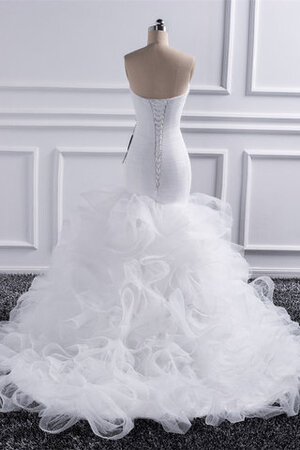 Robe de mariée en chute de sirène en salle ruchés plongeants adorable - Photo 3