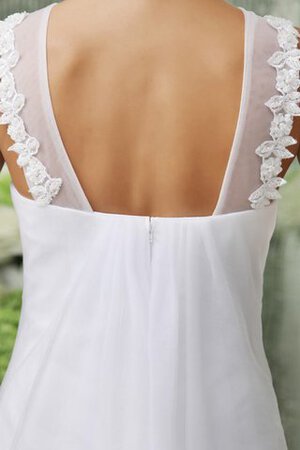 Abito da Sposa in Chiffon con Applique A-Line sexy in pizzo Semplice - Foto 5