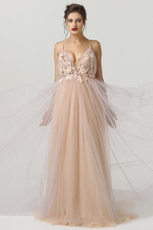 Robe de bal avec sans manches bandouliere spaghetti mode romantique naturel - Photo 3