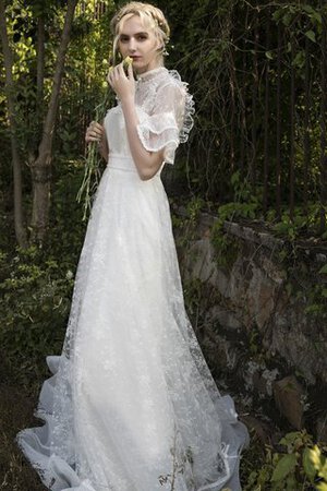 Abito da sposa convenzionale scintillante in pizzo stravagante spazzola treno a terra - Foto 5