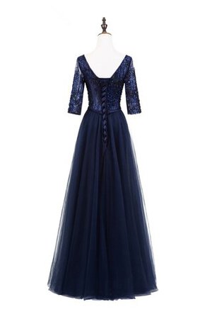 Robe de bal avec manche 3/4 unique cordon en satin femme branché - Photo 3