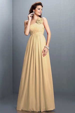 Ärmelloses A Linie Reißverschluss Plissiertes Brautjungfernkleid aus Chiffon - Bild 6