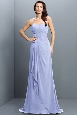 Robe demoiselle d'honneur plissage longue de sirène avec sans manches avec chiffon - Photo 17