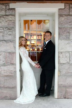 Abito da Sposa A Terra originale Semplice Cerniera largo Bordo Ondulato - Foto 3