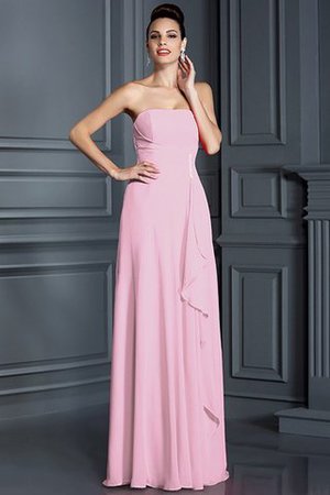 Robe demoiselle d'honneur manche nulle a-ligne en chiffon avec zip de princesse - Photo 22