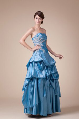 Robe de quinceanera plissage de mode de bal manche nulle ample appliques - Photo 3