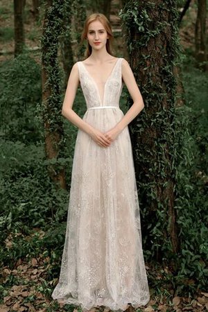 Abito da sposa sogno brillante naturale moderno particolare v-scollo - Foto 3