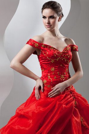 Perlenbesetztes schulterfrei pick up Duchesse-Linie gesticktes Quinceanera Kleid - Bild 8