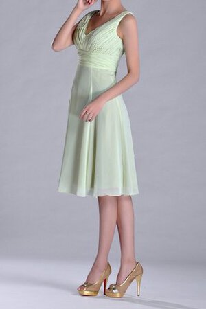 Robe demoiselle d'honneur delicat simple fermeutre eclair en chiffon avec ruban - Photo 5