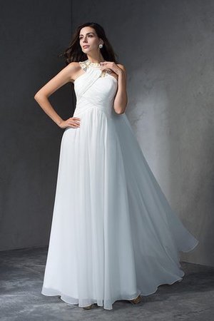 Abito da Sera A Terra con Perline A-Line in Chiffon Principessa - Foto 3