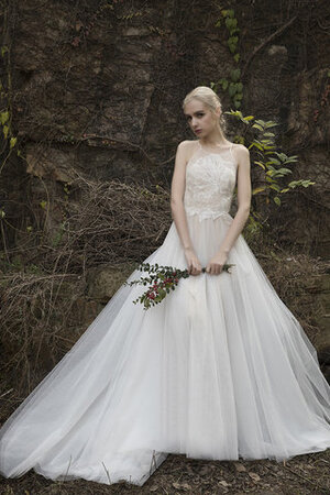 Abito da sposa con fiore in tulle lunghi accattivante moderno principessa - Foto 2