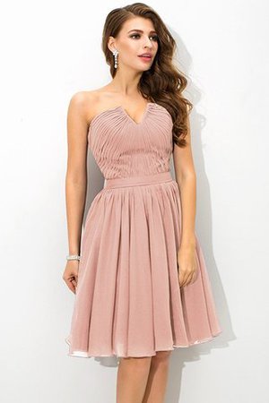 Robe demoiselle d'honneur naturel plissage avec fronce de princesse en chiffon - Photo 22